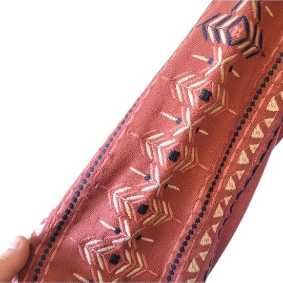 Cruel Denim Rust Embroidered Sleeve Long Sleeve Tee - Picture 4 of 7